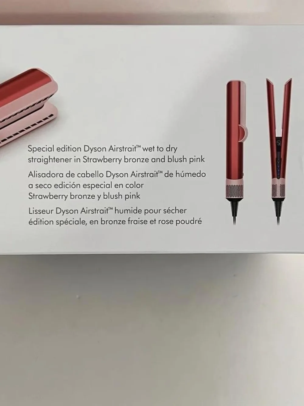 Dyson Airstrait Straightener ( strawberry bronze and blush pink )